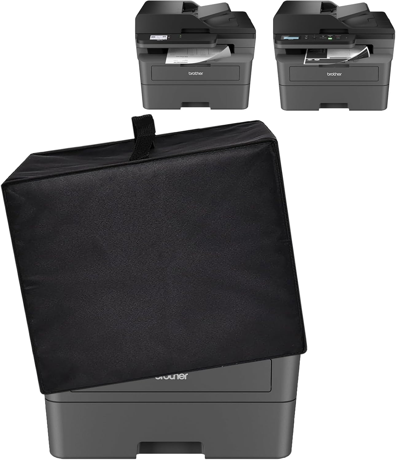 Printer Cover Anti-Static Heavy Duty Heat-Resistant Waterproof Dust Protective Printer Cover Case for Brother DCP-L2640DW Wireless Compact Laser Printer/Brother MFC-L2820DW Wireless Printer (Black)