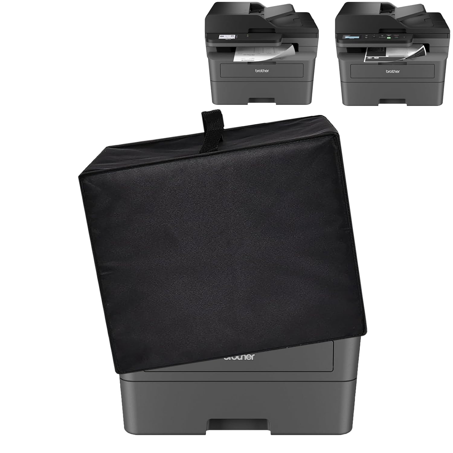 Printer Cover Anti-Static Heavy Duty Heat-Resistant Waterproof Dust Protective Printer Cover Case for Brother DCP-L2640DW Wireless Compact Laser Printer/Brother MFC-L2820DW Wireless Printer (Black)