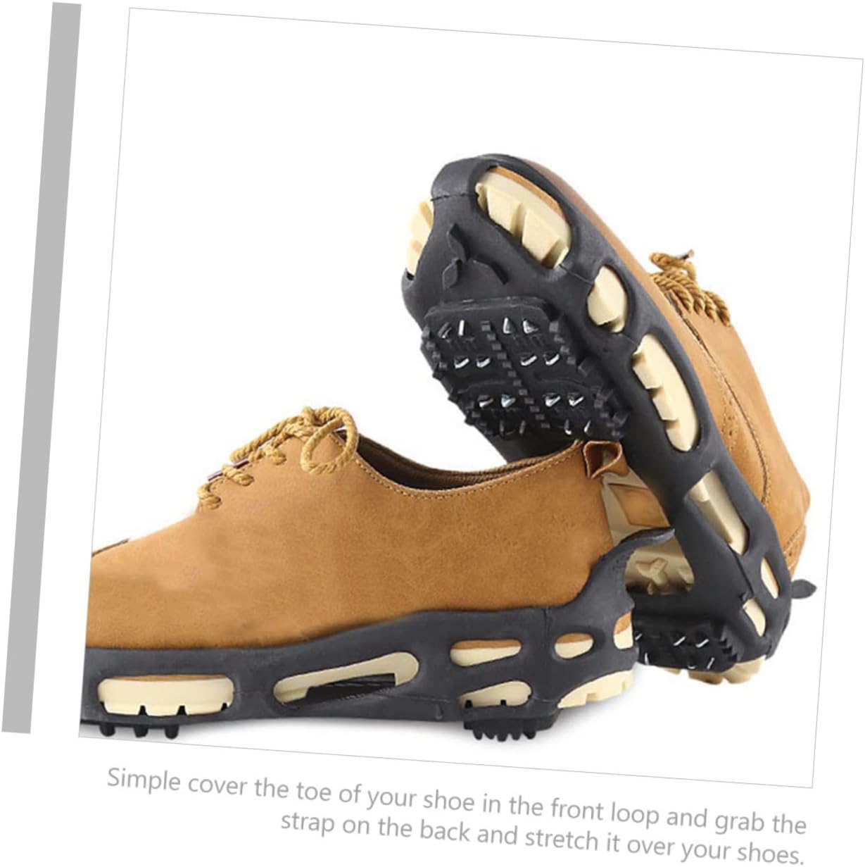 24 Spike Ice Gripper Shoe Covers, XL TPE Traction Cleats for Boots