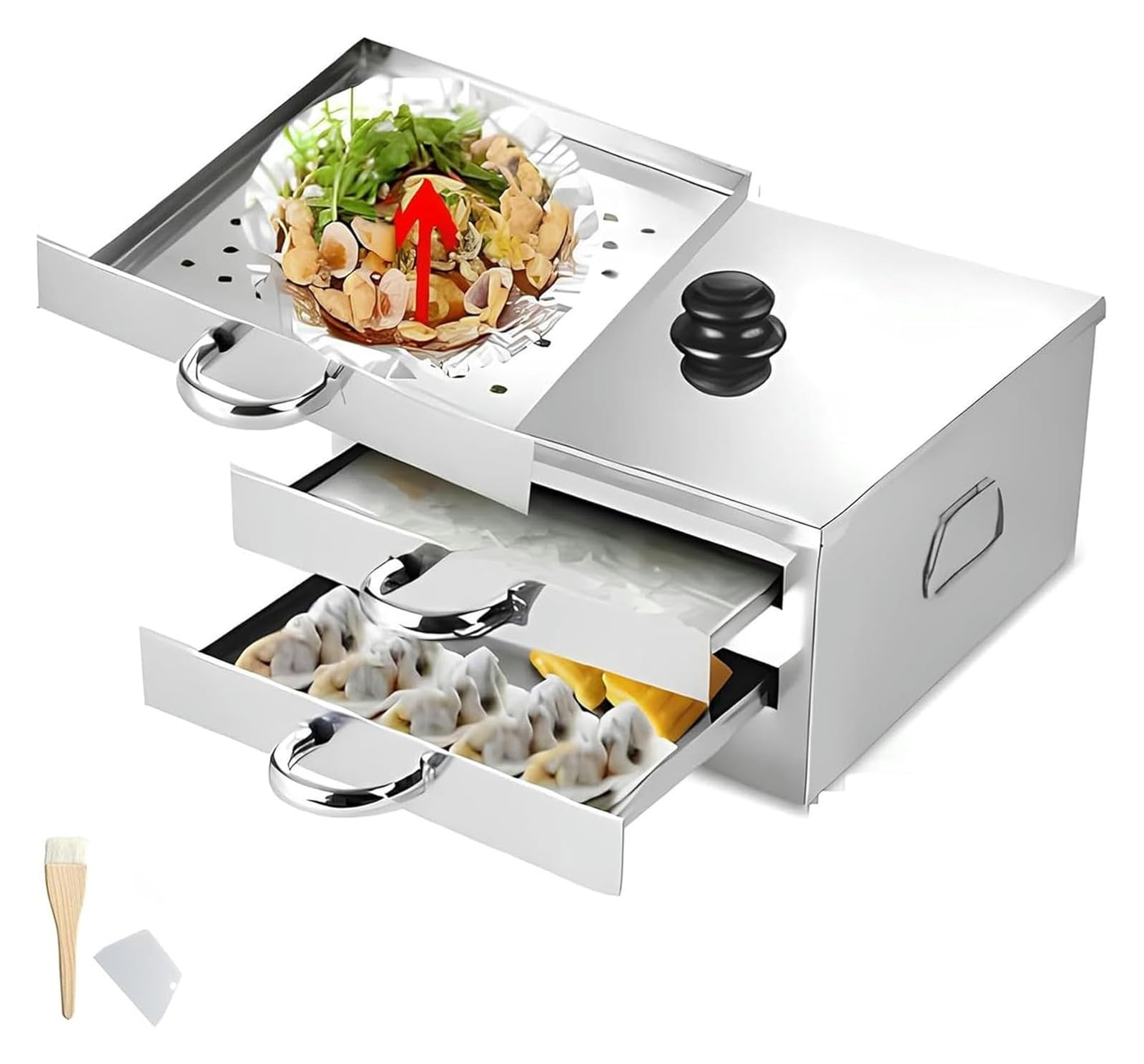 Machine à rouleaux de riz durable en acier inoxydable pour cuisine saine
