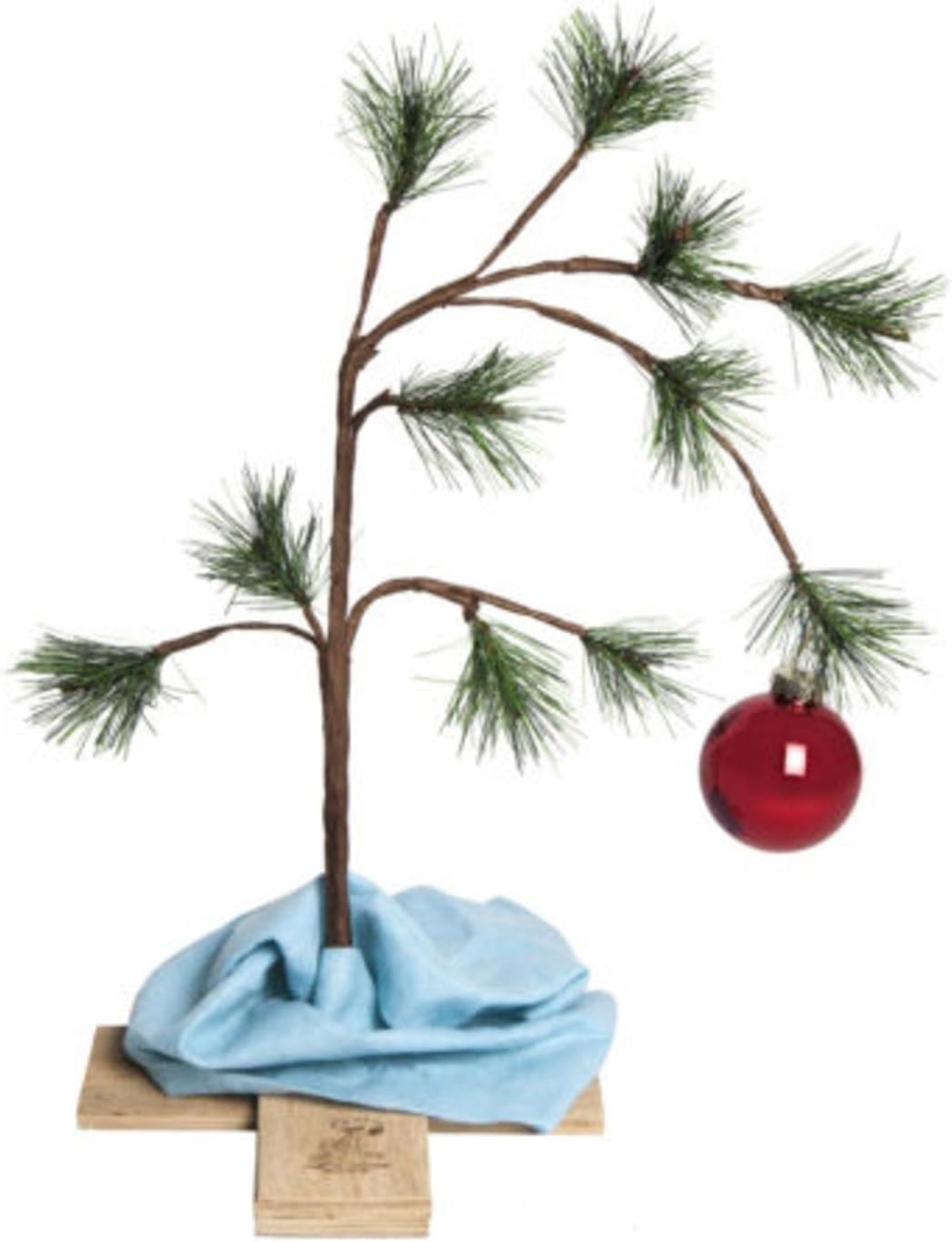 PRODUCTWORKS 24" The Original Charlie Artif, Plastic Paper Wood, Brown/Red, under-3-feet
