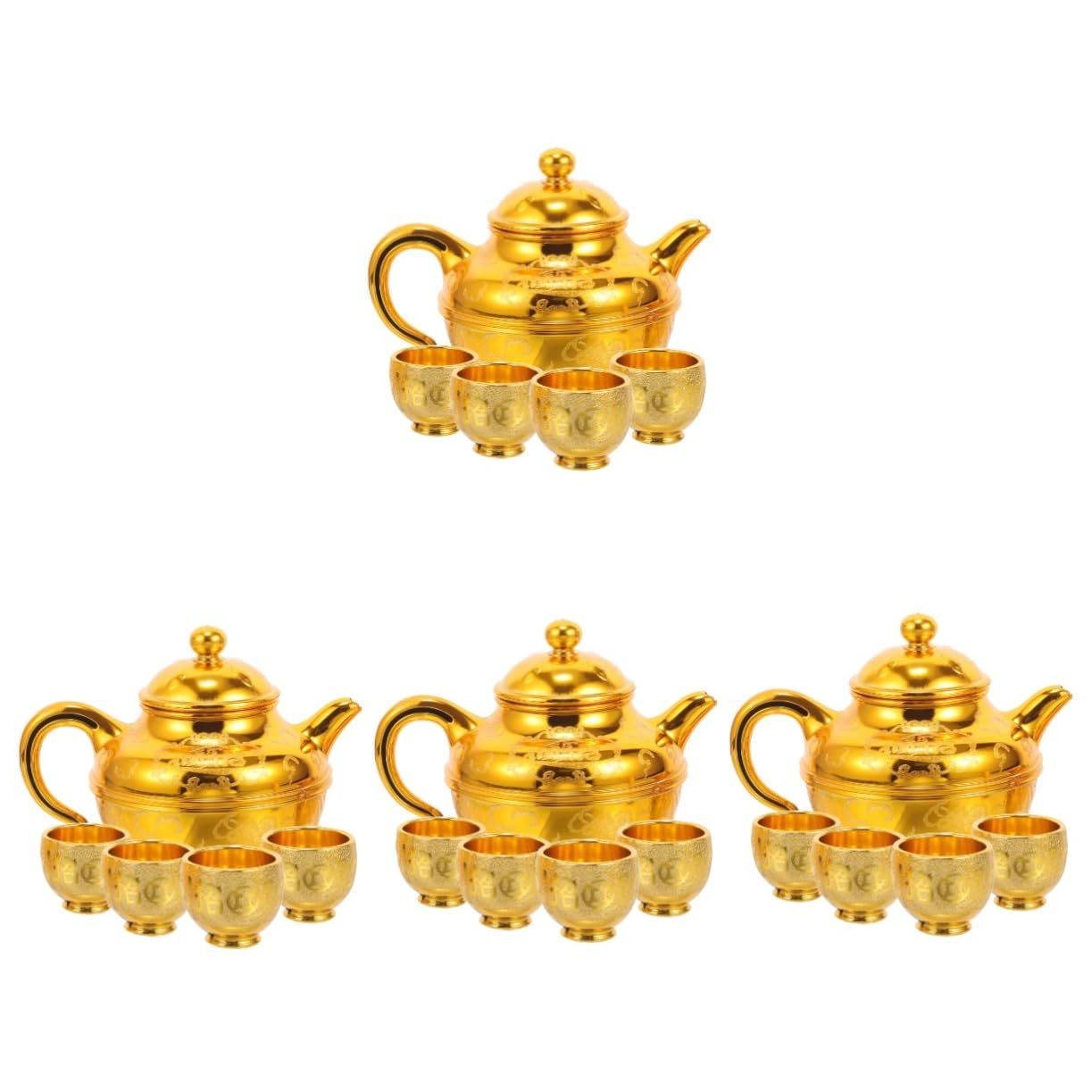 Infusor de té y taza de ofrenda para Buda con jarra de estilo retro tradicional