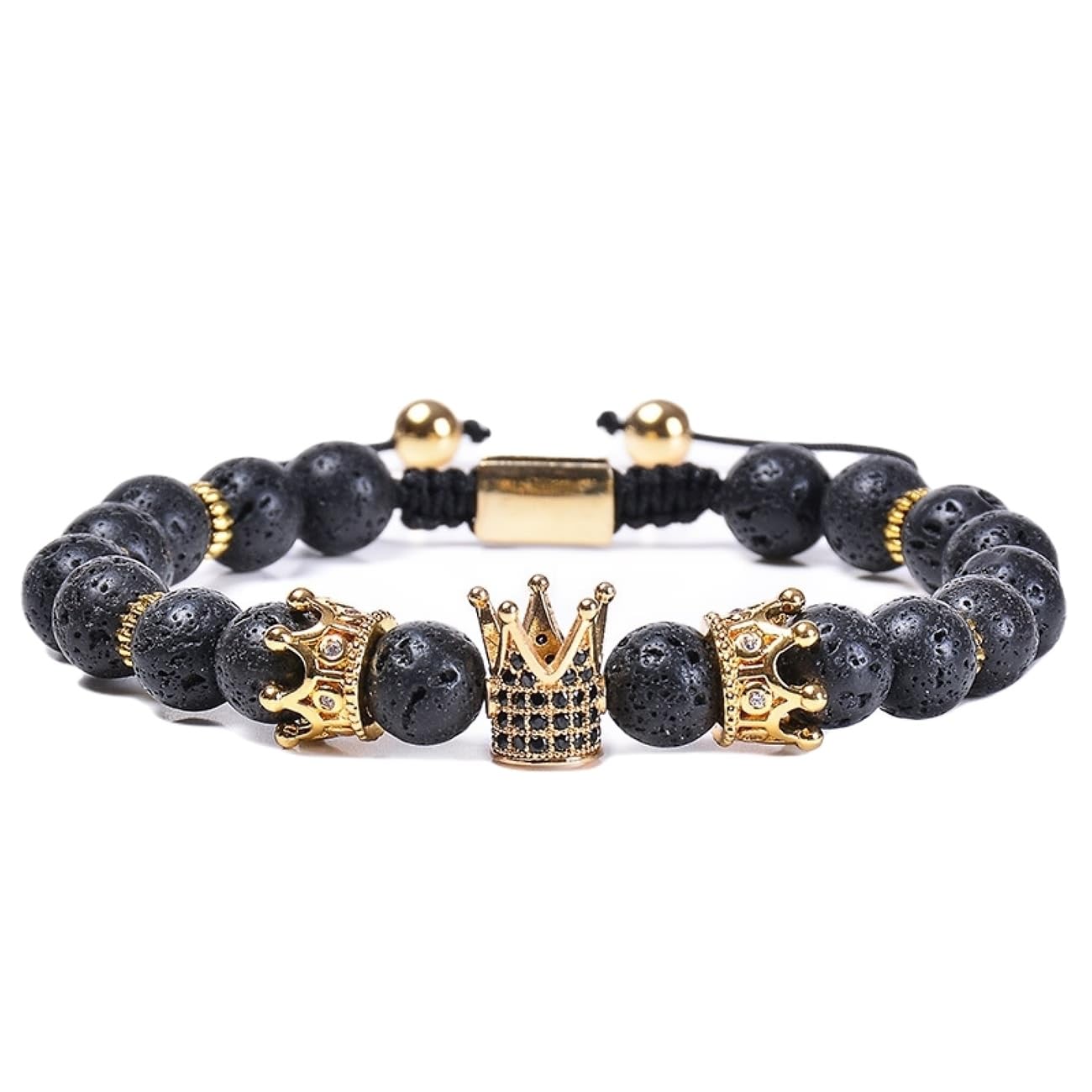 Schmuckarmbänder für Sie und Ihn, Naturstein-Surfer-Armband, Paar, 8 mm, für Damen und Herren – 18 cm