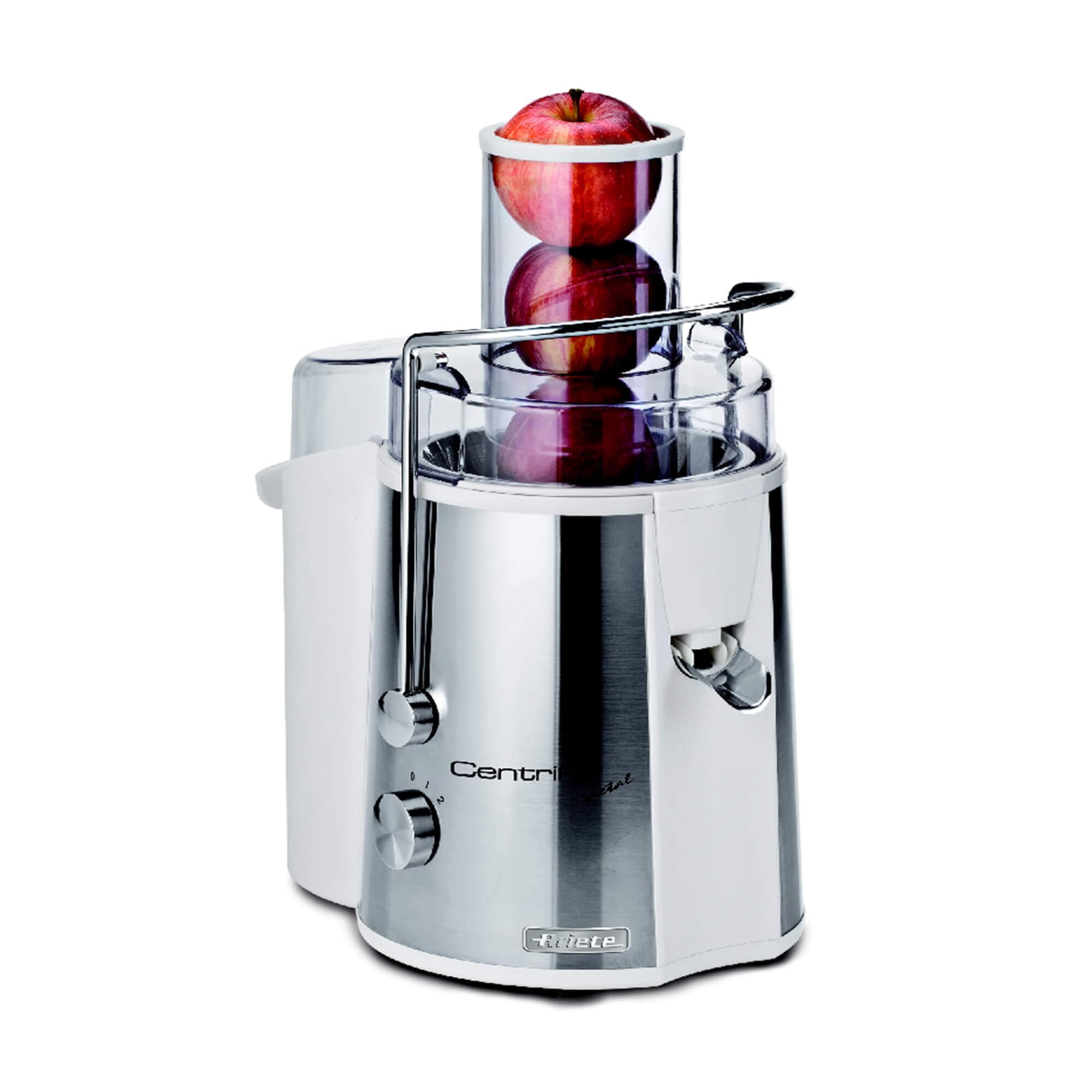 Ariete Centrika Metal Katı Meyve Sıkacağı 0173/30-700 Watt, 75mm Geniş Hazne, 1,7 Litre Posa Haznesi, 2 Kademeli Hız Ayarı Damlamayı Önleyen Ağız Sistemi