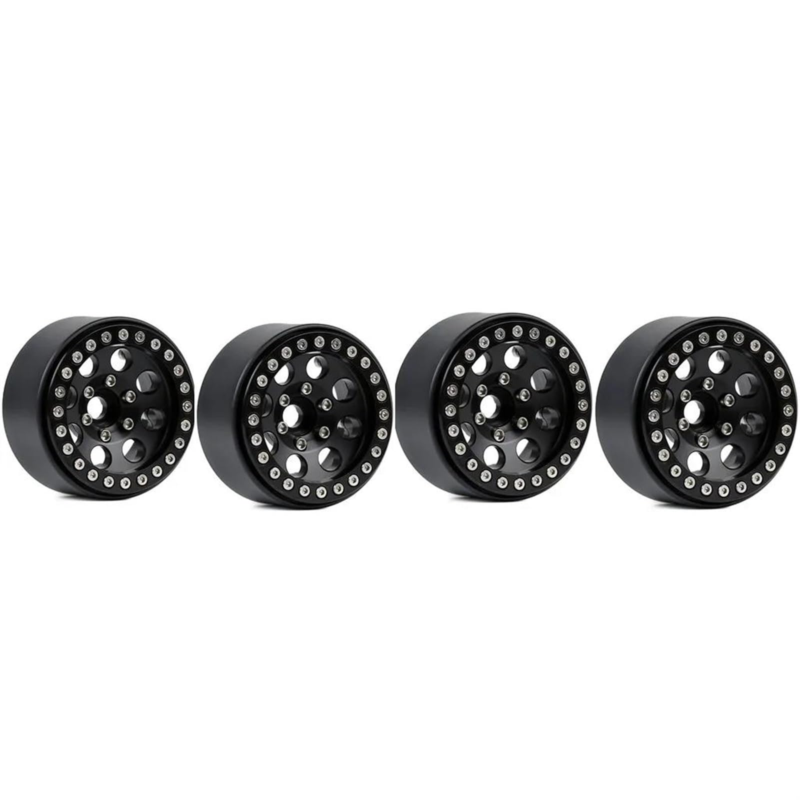 RC Pneus Jante Compatible avec TRX4 pour Axial SCX10 90046 AXI03007 pour RedCat Gen8 4 Pièces 1.9 "Jante De Moyeu De Roue À Billes en Métal pour Voiture sur Chenilles 1/10 RC