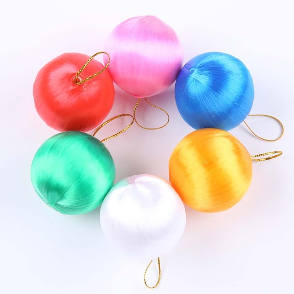 6pcs Christmas Pendant 6cm Foam Ball Decor Xmas for Home Store