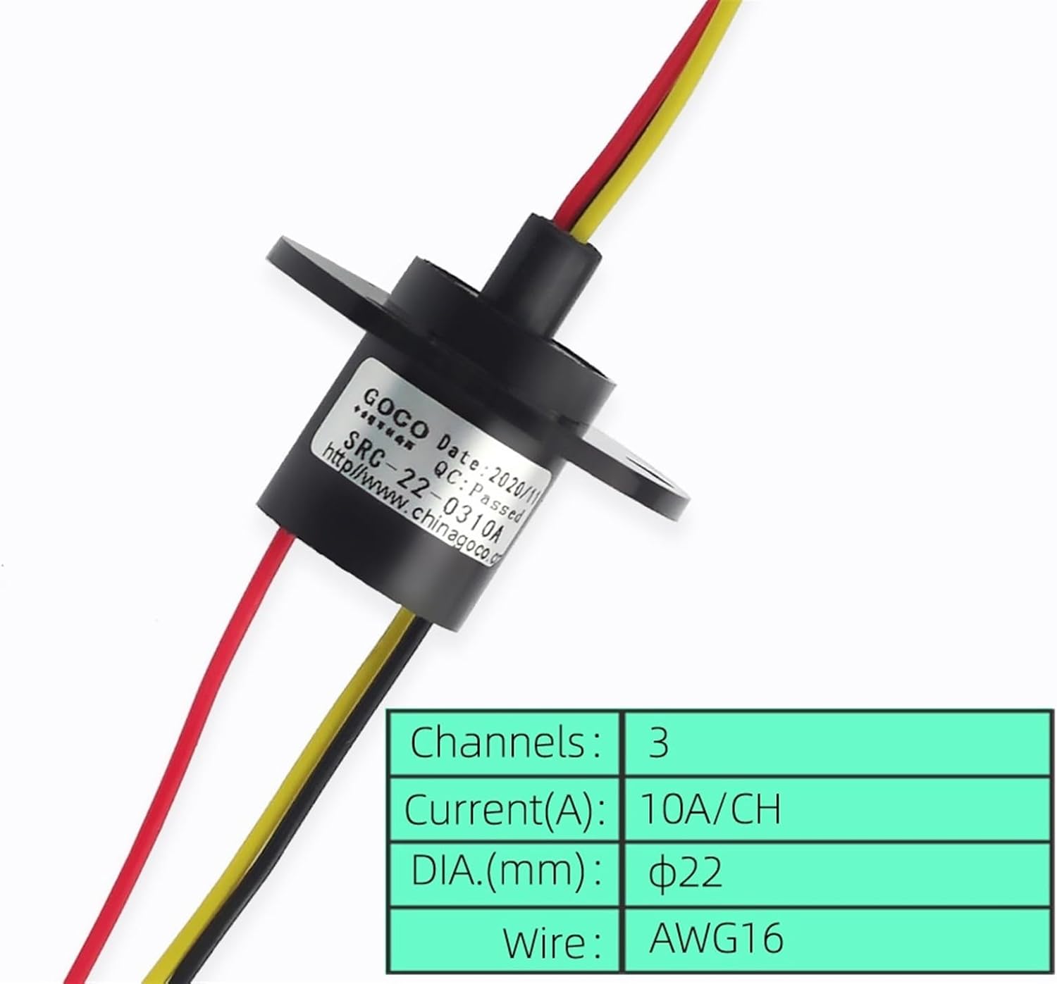 Electric slip ring dining table electric slip ring wind power generation slip ring collector ring 3-wire/10A