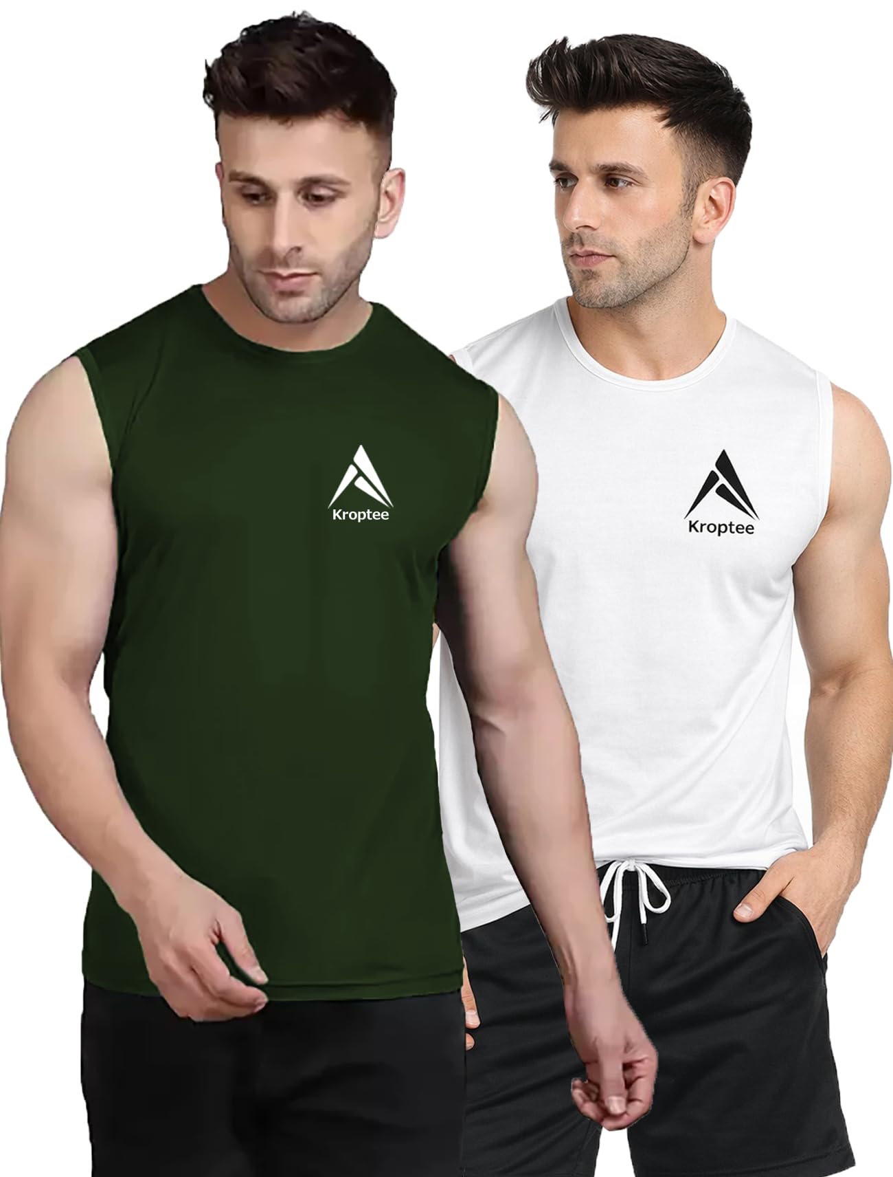 kroptee Stylish Vest for Men |Ganji for Boys - Perfect for Gym Workouts,| Men's Tank Top Regular fit|Cotton Combo Pack of 2 Sports Vest-picture-32