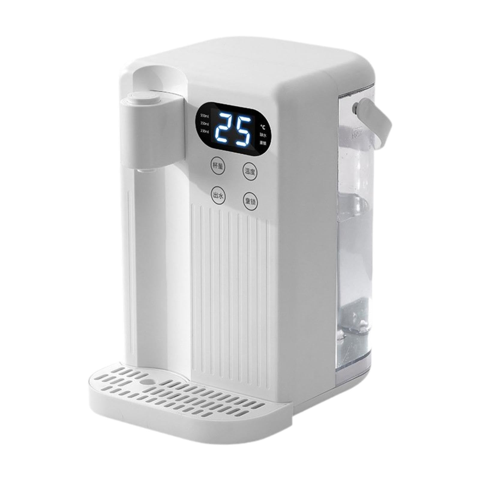 Dispensador de agua de escritorio individual blanco con calentador para infusiones