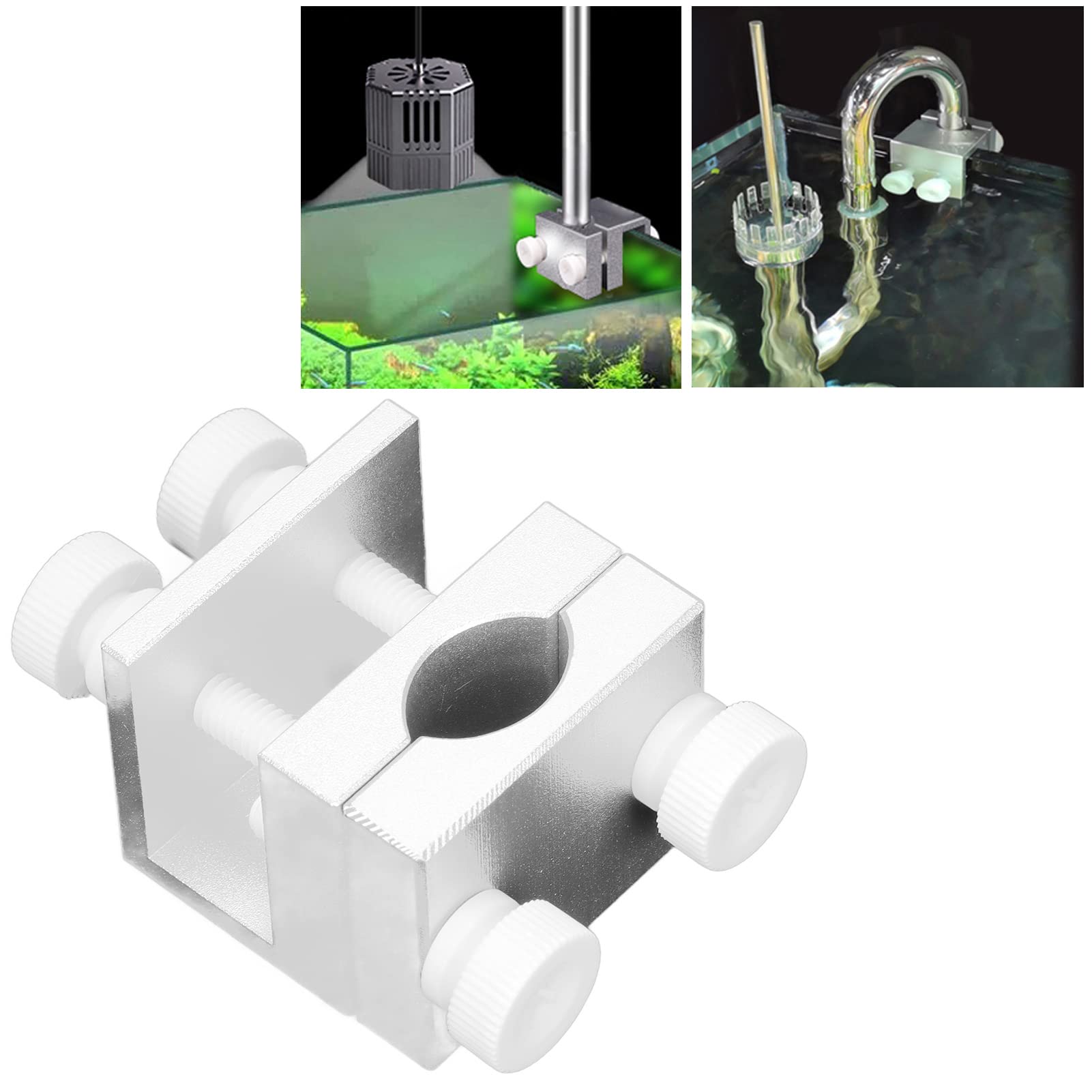 Supporto per Apparecchio per Acquario, Morsetto di Fissaggio per Tubo dell'Acqua Dell'acquario Supporto per per Lampada per Tubo Dell'acquario con Dado in Plastica per per