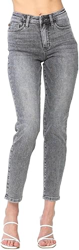 Miniatura 2 de Judy Blue Jeans ajustados de cintura alta para mujer, Desteñido (Stone Wash)