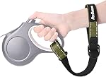 PetBonus Short Dog Leash, Safety Wrist Strap for Retractable Dog Leash, Reflective Design and Adjustable Soft Padded Handle, Extra Layer Security for Pet Stroller (Pink)