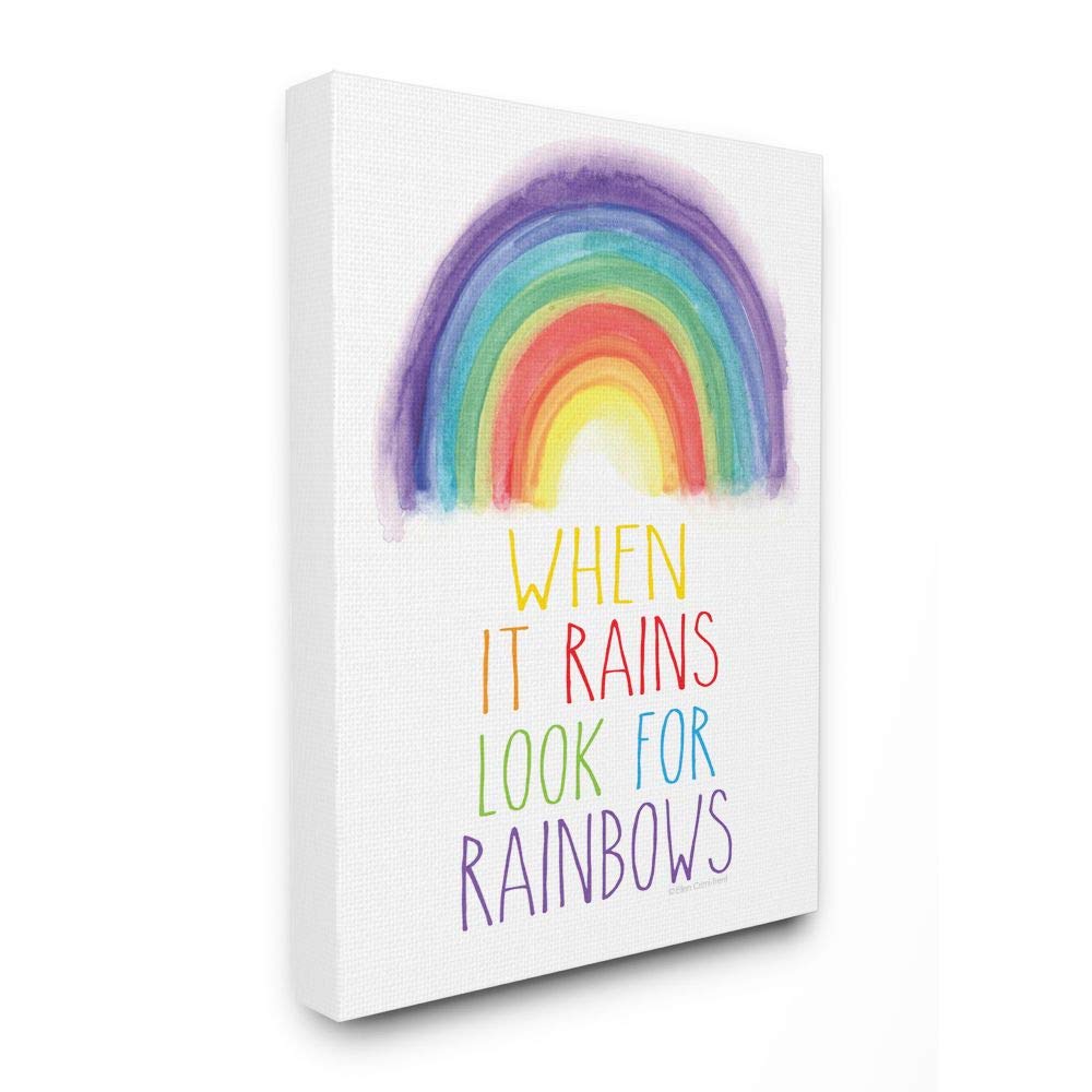 The Kids Room by Stupell Look for Rainbows Gray Framed Wall Art, 11x14, Multi-Color