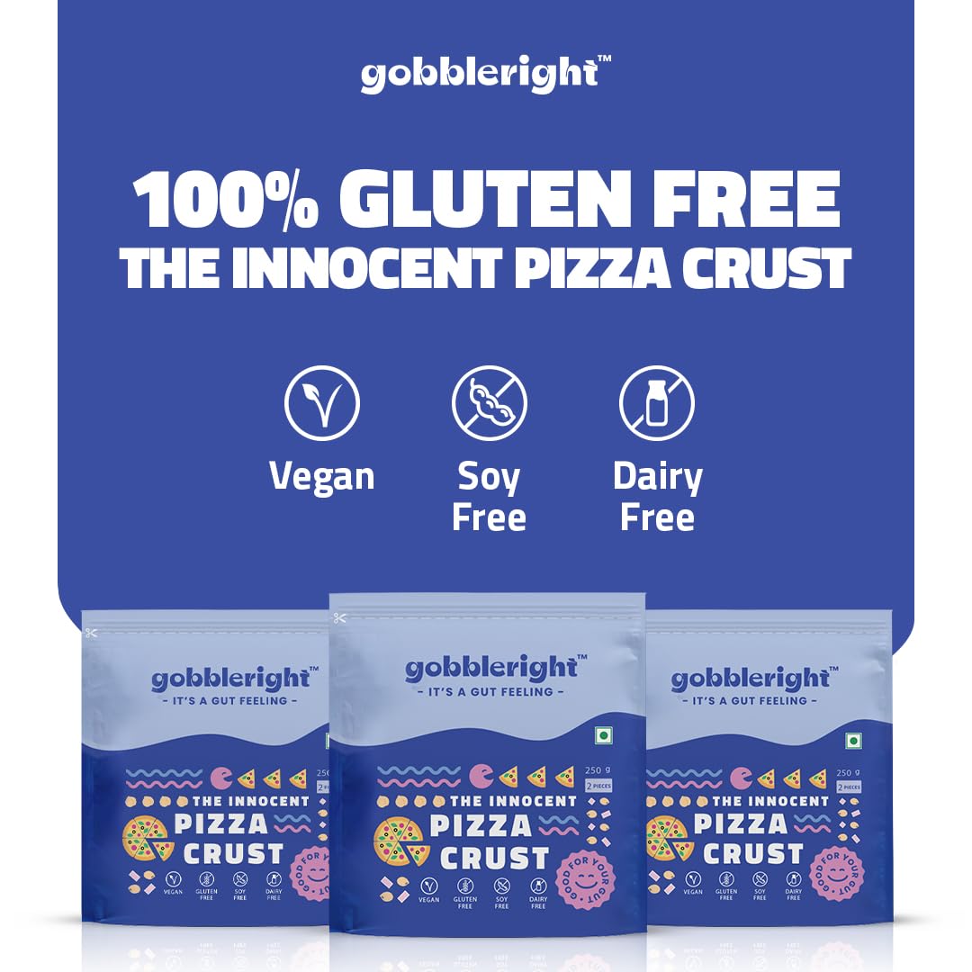 GOBBLERIGHT Gluten-Free Wrap & Pizza Crust Combo – Almond & Chickpea Tortilla Wraps (Pack of 2) + Thin Crust Pizza Base (Pack of 2) | Vegan, Grain-Free, Dairy-Free, Keto-Friendly, Low-Calorie & High-Protein Wraps and Pizza Dough | Perfect for Tacos, Burritos, Shawarma, Wrap Rolls & Healthy Pizza 4