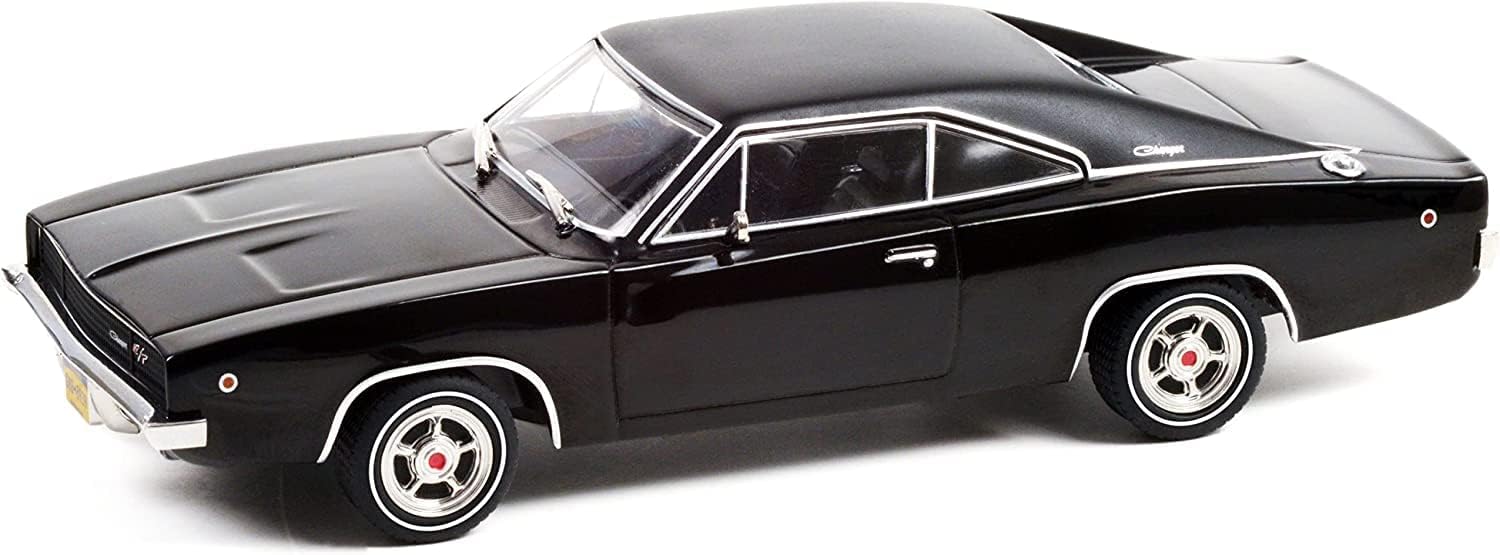 Greenlight 1968 Charger R/T Black with Black Vinyl Top John Wick 1/43 Diecast Model Car by 86608