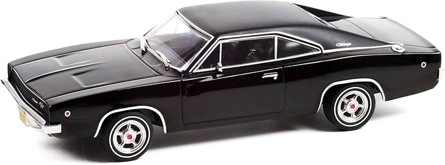 Amazon.com: 1968 Charger R/T Black with Black Vinyl Top John