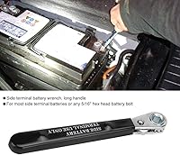 Vista 7 de Acouto llave de batería de terminal lateral, 5/16 pulgadas, 6 puntos, mango aislado, terminal lateral, llave de trinquete de batería, herramienta