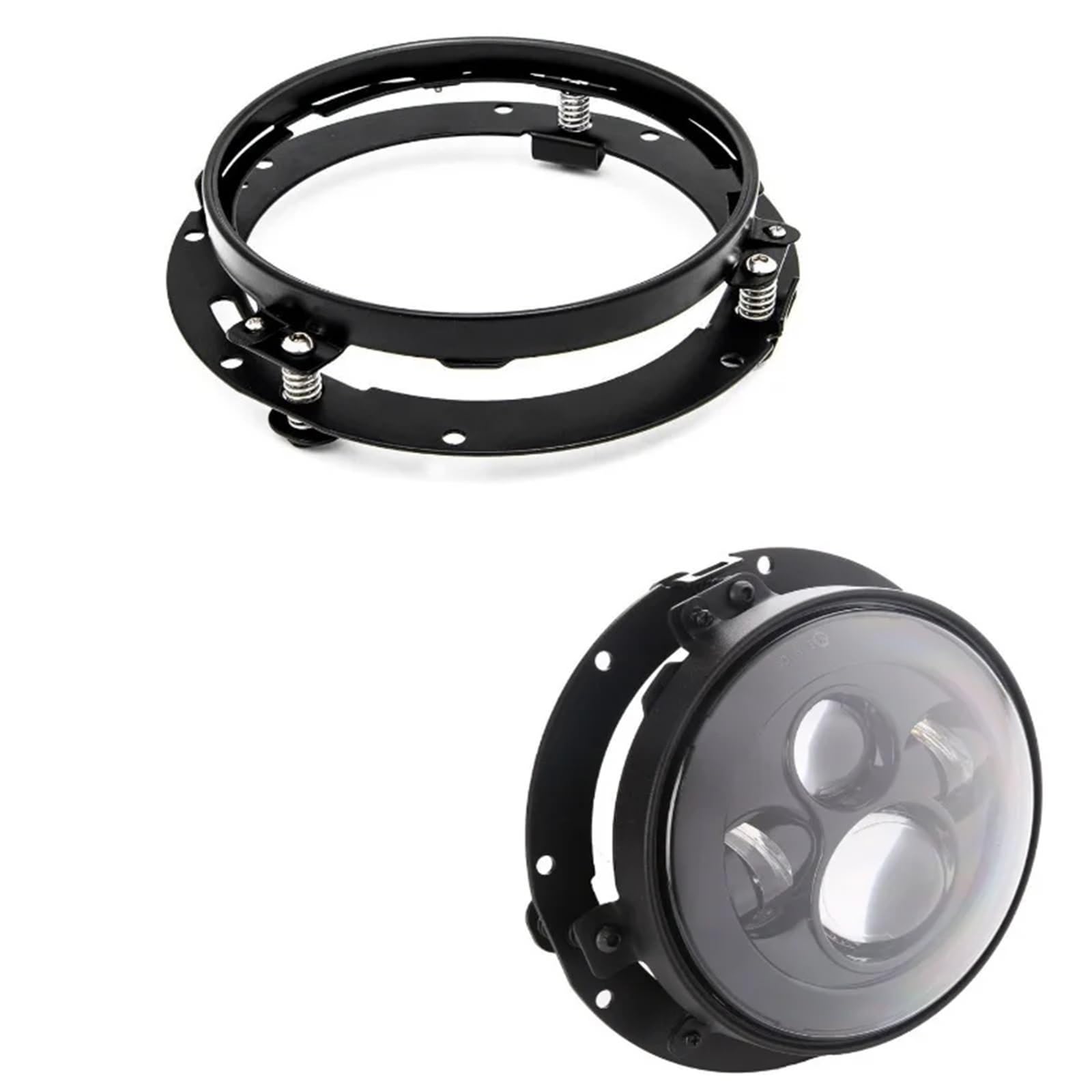 Scheinwerferhalterung Passend für Lada 4x4 Urban Niva. Passend für Suzuki Samurai. 1 PC/2 PCS 7-Zoll-Scheinwerfer-Montagehalterungsring.(2PCS Black)
