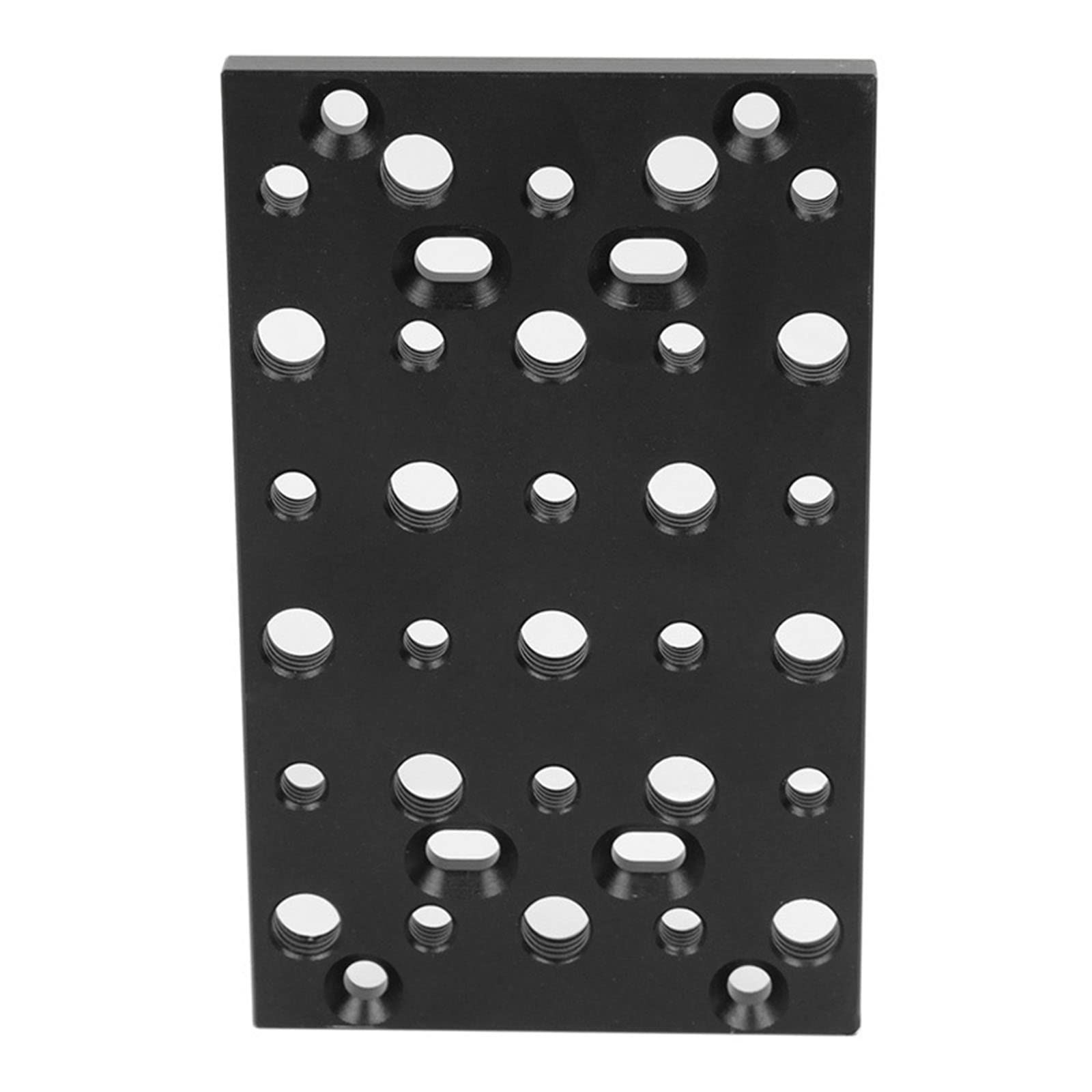 Multi-Hole Cheese Easy Plate Aluminum Alloy Cheese Plate Extension Plate for Shot Rods DSLR Accessory