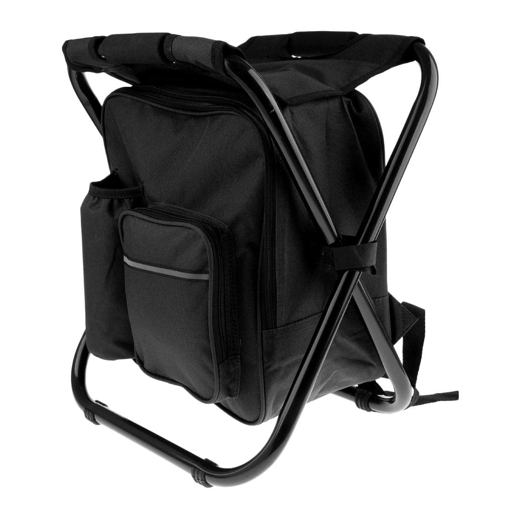 Taburete plegable para pesca y camping con mochila térmica y tirantes de mochila