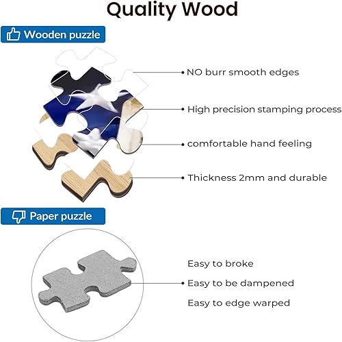 Miniatura 2 de Rompecabezas de tigre blanco y tigre negro 1000 piezas rompecabezas de madera para adultos rompecabezas clásico 3D bricolaje coleccionables