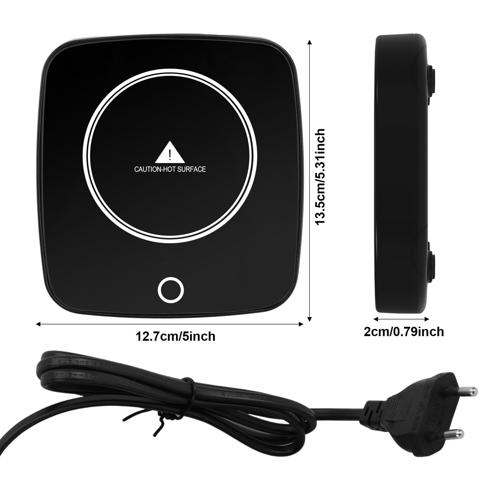 Jinlaili Scaldabagno intelligente per tazze, riscaldatore di caffè, con 3 modalità di temperatura, 8 ore, spegnimento automatico, riscaldatore tazza ufficio, scaldabagno, riscaldatore di candele, per