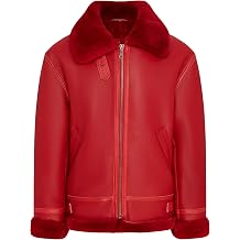 B3 Leather Bomber Jacket Men - Adjustable Fit - Soft Wool Shearling Jacket -Classic Men Leather Jacket