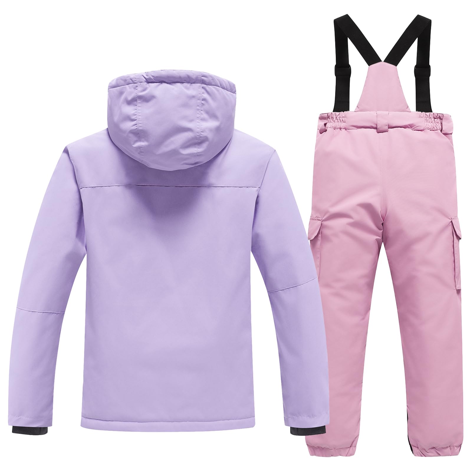 Skianzug Kinder 2 Teilig Verdickt Wasserdicht Schneeanzug Junge Skijacke und Skihose Mädchen Warme Outdoor Ski-Bekleidung