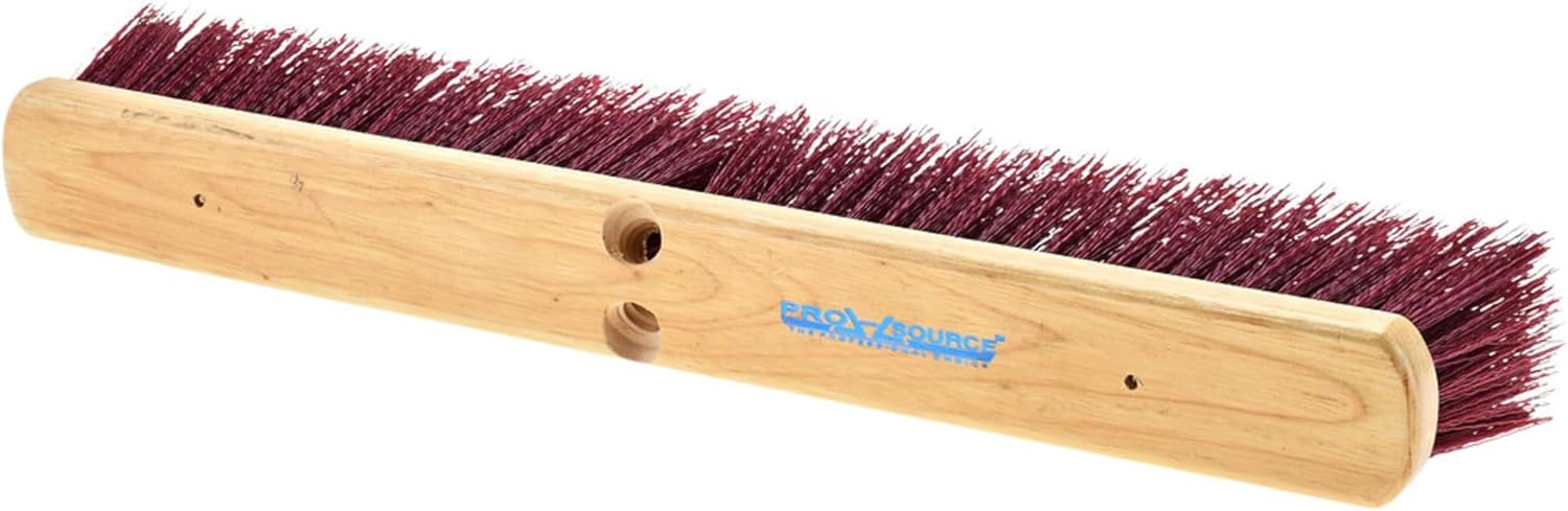 PRO SOURCE Heavy Duty Rough-Surface Push Broom Head with Threaded Block: 30" Wide