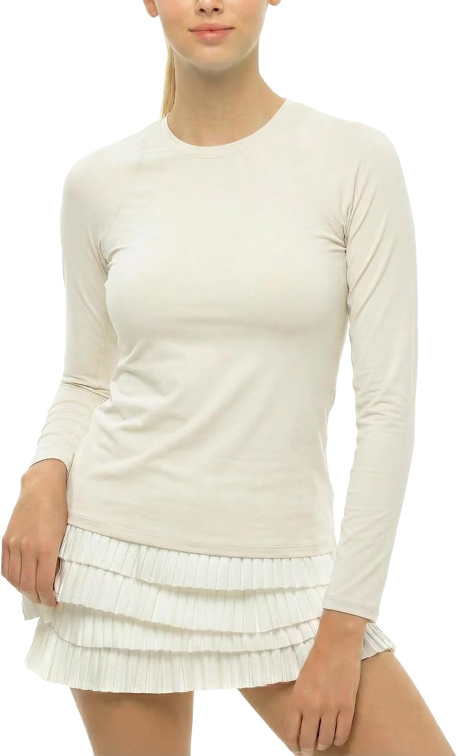 Lucky In Love Women’s Breeze Long Sleeve Top – UPF 50+ Lightweight Fitted Athletic Shirt, Breathable Performance Top.