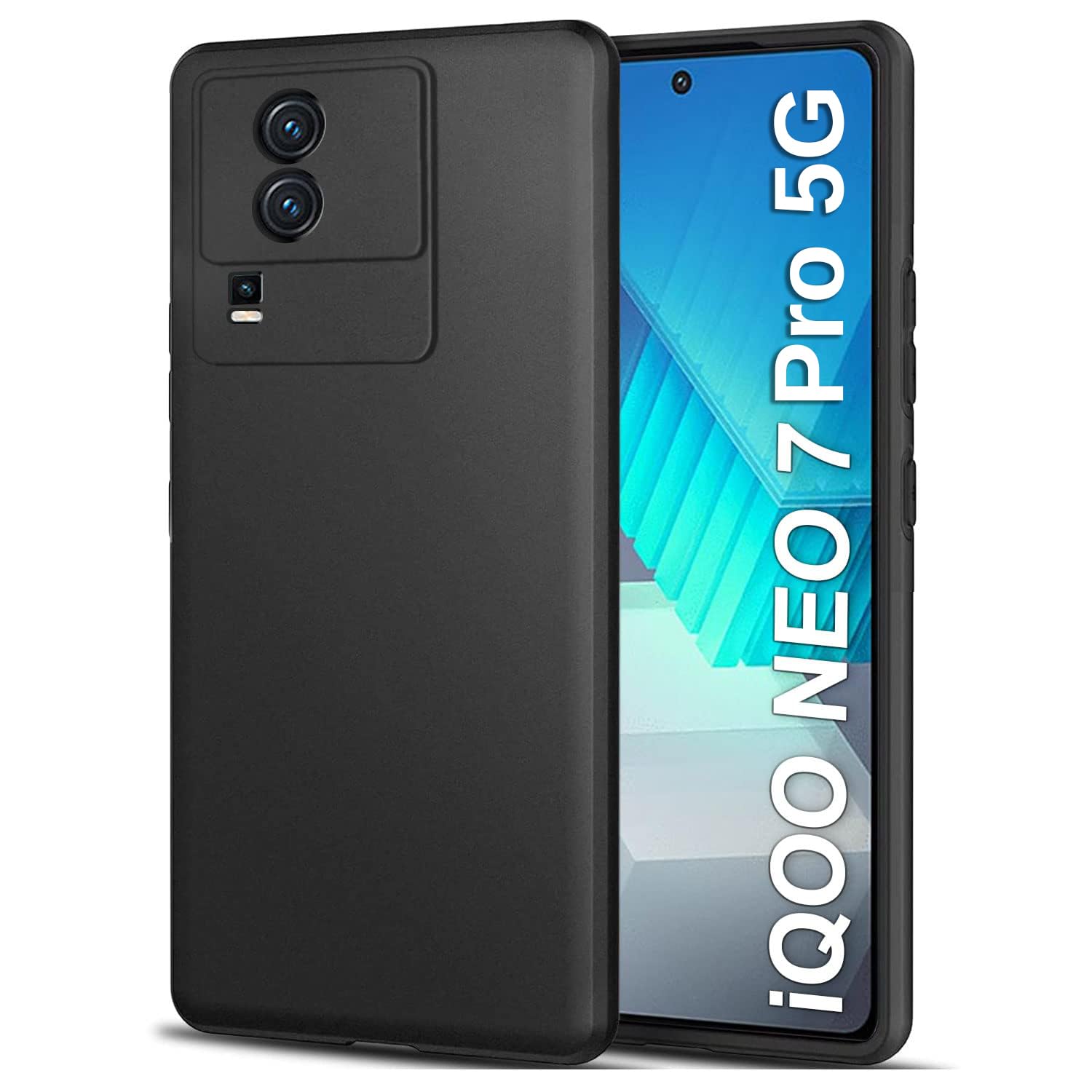 Amazon Brand- Solimo Basic Case for iQOO Neo 7 Pro 5G (Silicone_Black) (B0C9X8CNN4) Amazon Price History, Amazon Price Tracker
