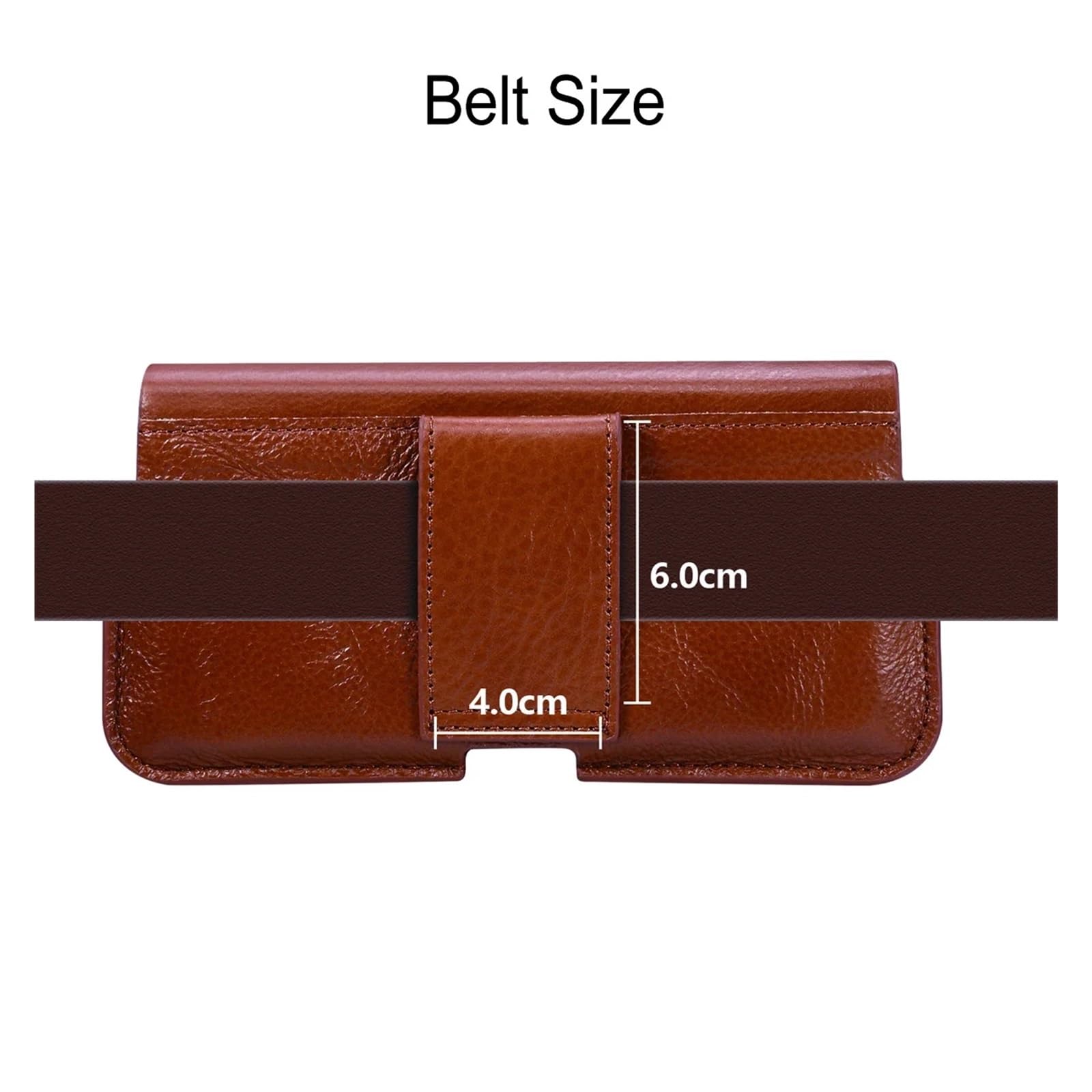 Handytasche Gürtel Ledertasche Handyhülle Gürteltasche Universal Herren Sport Freizeit Handytasche(Brown,5.5-6.5 inch)