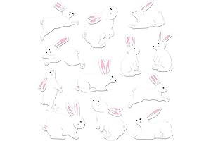 72Pcs Spring Bunny Cutouts for Bulletin Board