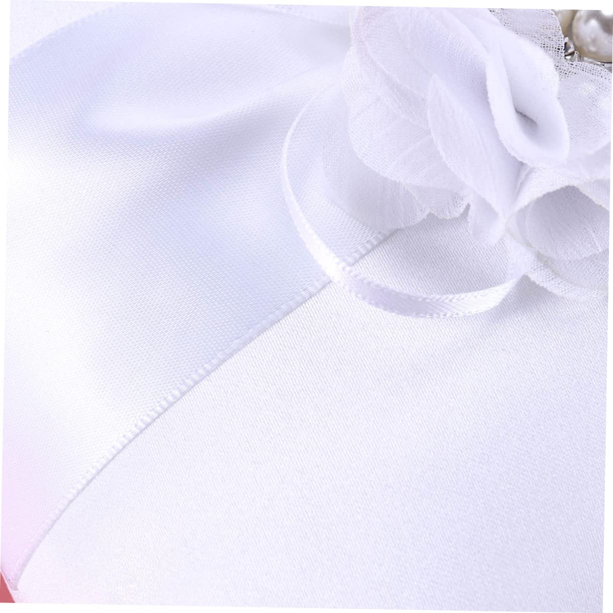 NOLITOY 3pièces Coussin Alliance De Mariage avec Fleurs Et Perles Élégantes Accessoire Chic pour Cérémonie De Mariage