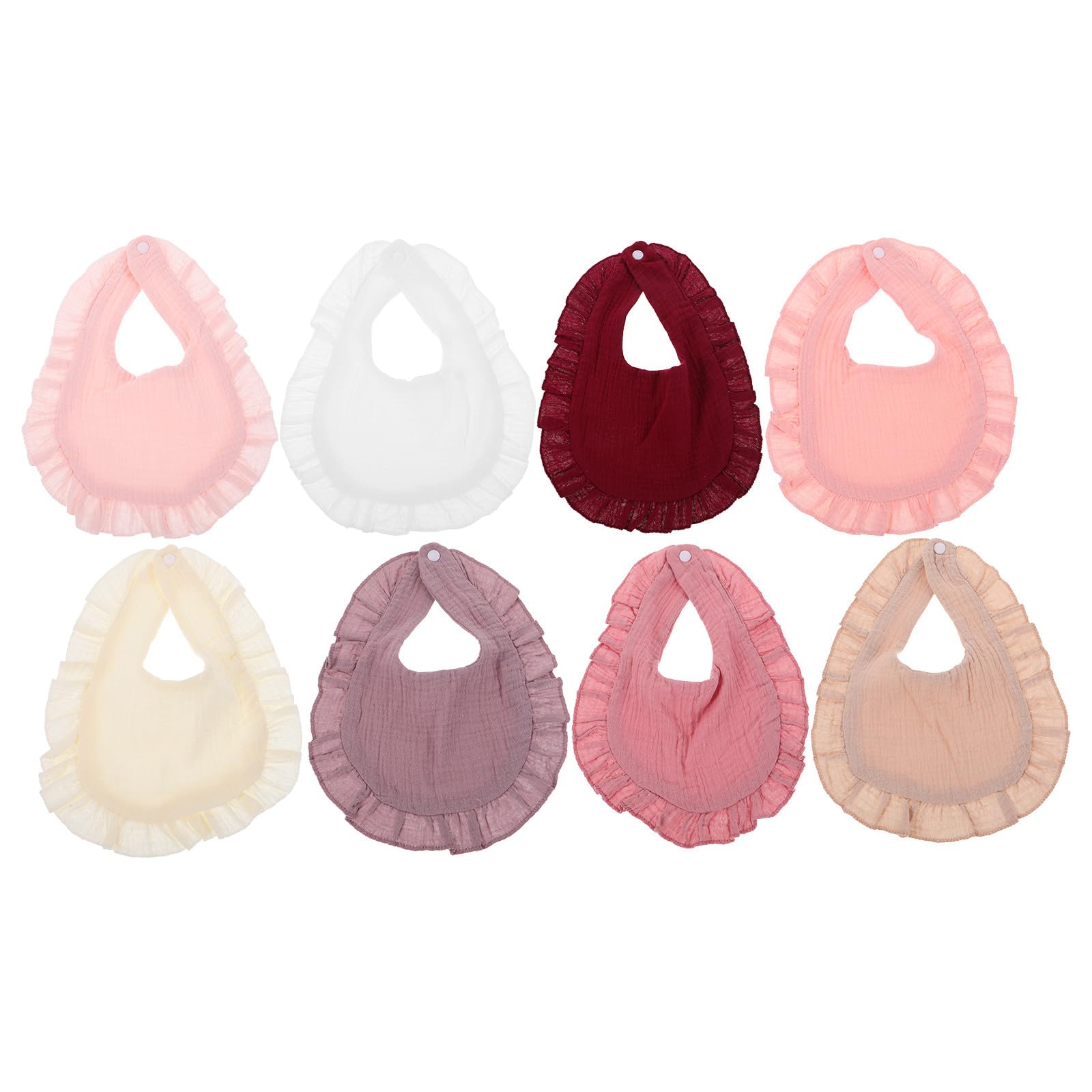8 Stück Pack Lätzchen aus Weichem Baumwollmaterial Super Saugfähig Sabberlätzchen für Jungen und Mädchen Vielseitige Farbauswahl Geeignet zum Zahnen