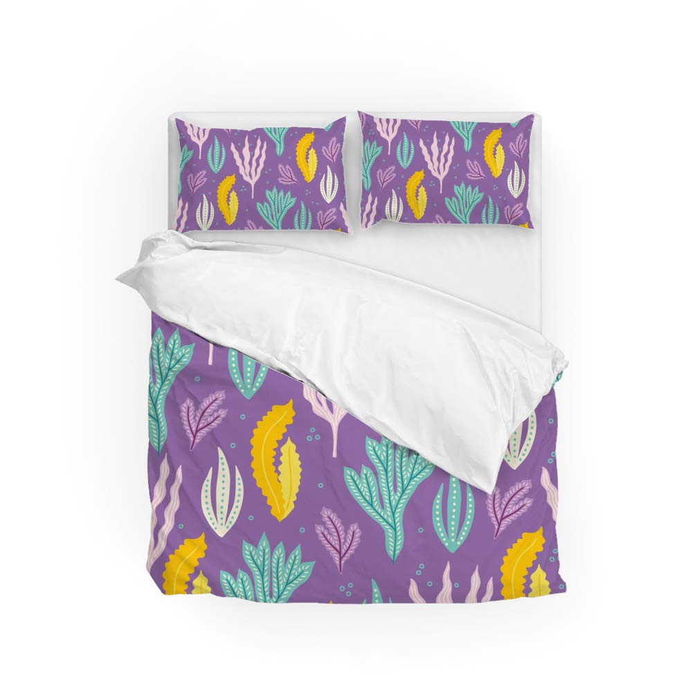 Housse de couette violette durable en polyester ultra doux avec sa taie