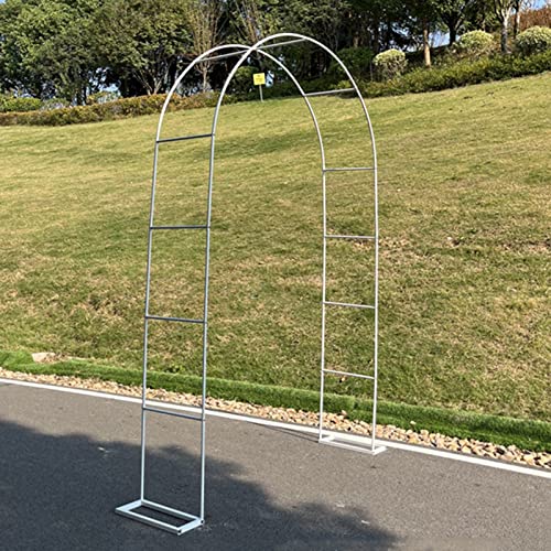 SDdPulse メタル ローズアーチ ホワイト/ブラック ガーデンアーチ 植物 つる植物 つる植物 支柱 アーチウェイ 大型 1.2m~3.5m トレリス パーゴラアーバー 裏庭/パティオ/結婚式の装飾用 (ホワイト 280x220x25cm)