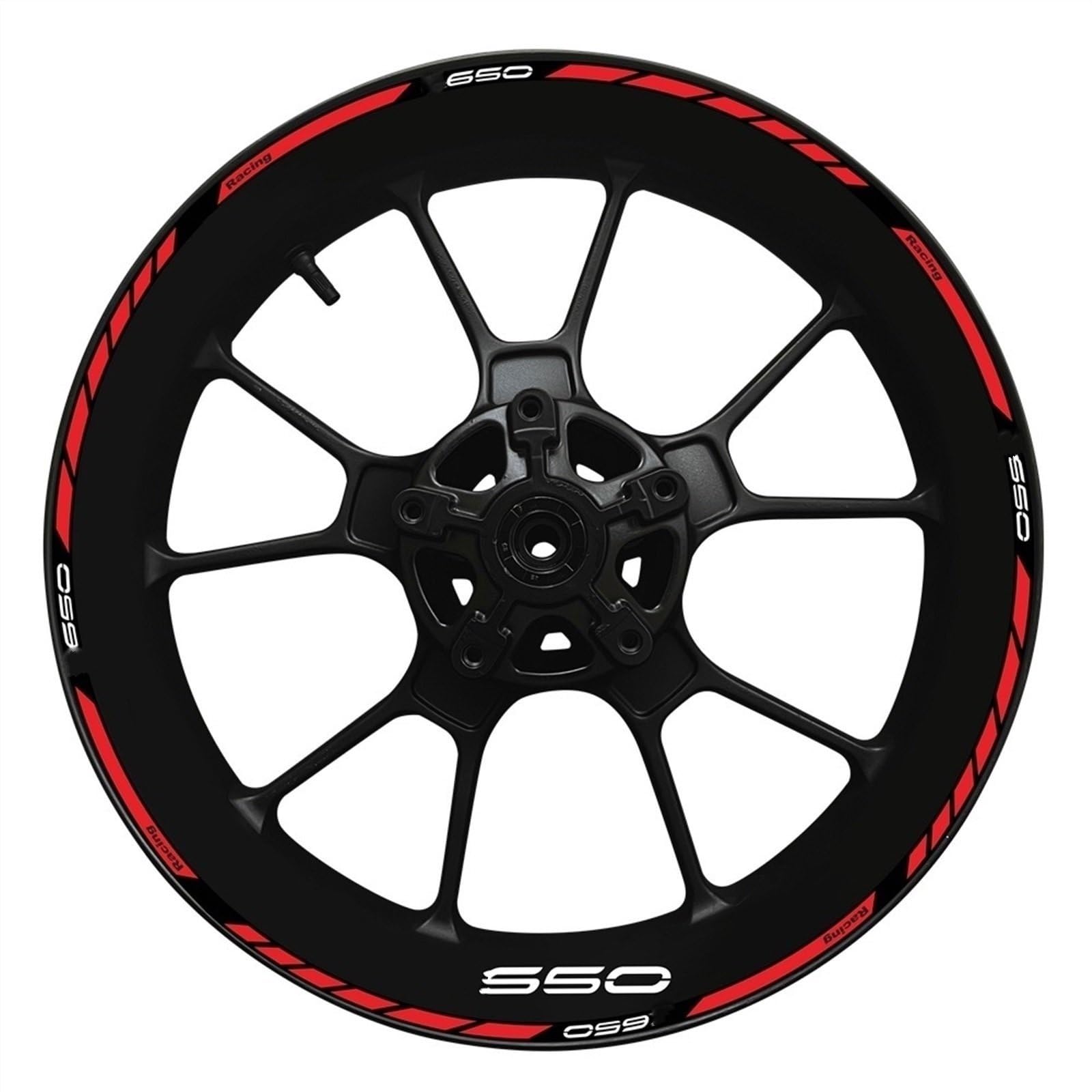 Stickers Motorcycle Wheel Stickers Reflective Rim Motorbike Waterproof Decals for Kawasaki Z650 Z 650(Style 6)