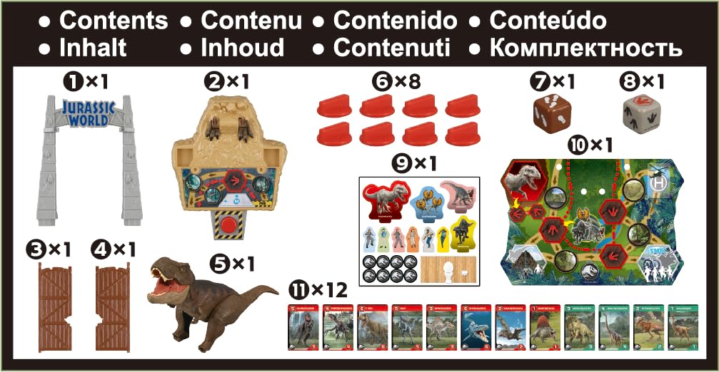 EPOCH Games - 7514 Jurassic World T-Rex Panic - Juego de Acción