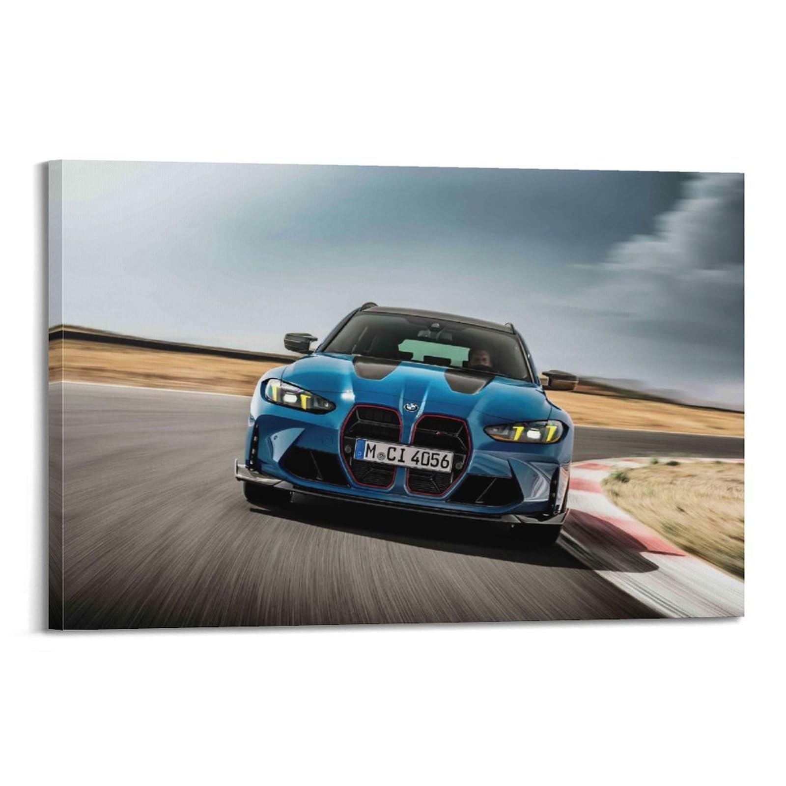 XKUGA Supercars Drift G82 M4 CSL Racing Poster Modern Decorative Canvas Prints - Ideal Wall Art for Family, Man Cave, Game Room, Boys & Girls Bedroom 24x36inch(60x90cm)