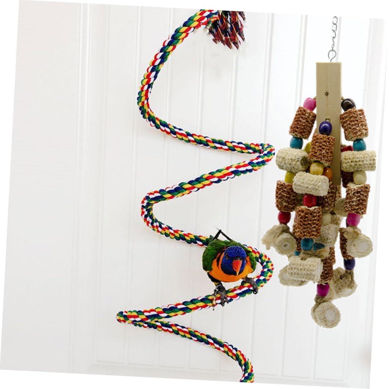 YARNOW 2 Pièces Jouet à Mâcher Oiseau Jouet Déchirant Oiseau s pour Petits x s Perroquet à Mâcher pour Pendaison Épi De Maïs Cage pour Animaux De Compagnie