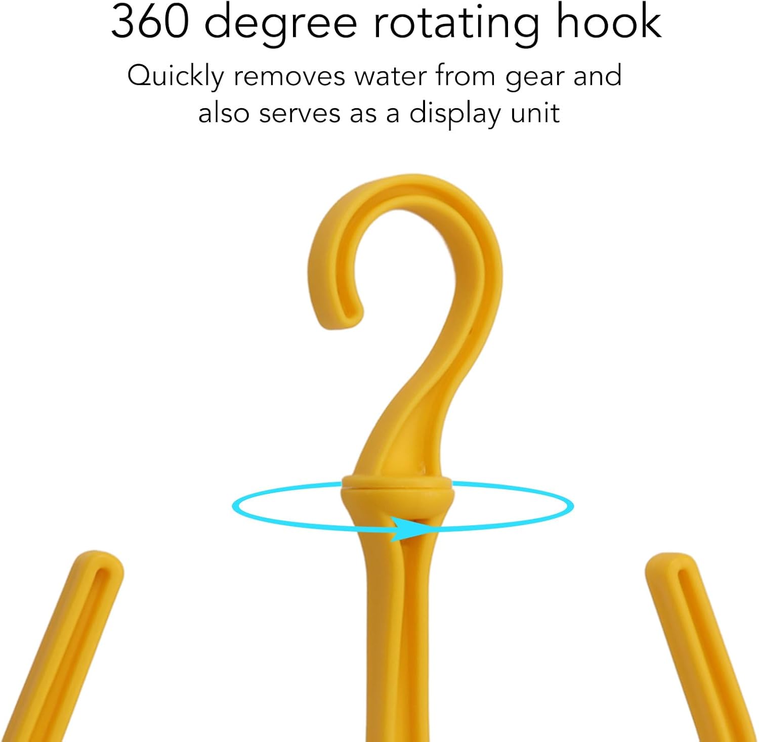 Diving Suit Organizer, Quick Drying Strong Load Bearing Diving Hanger ABS 360 Degree Rotatable for Boots (Yellow)