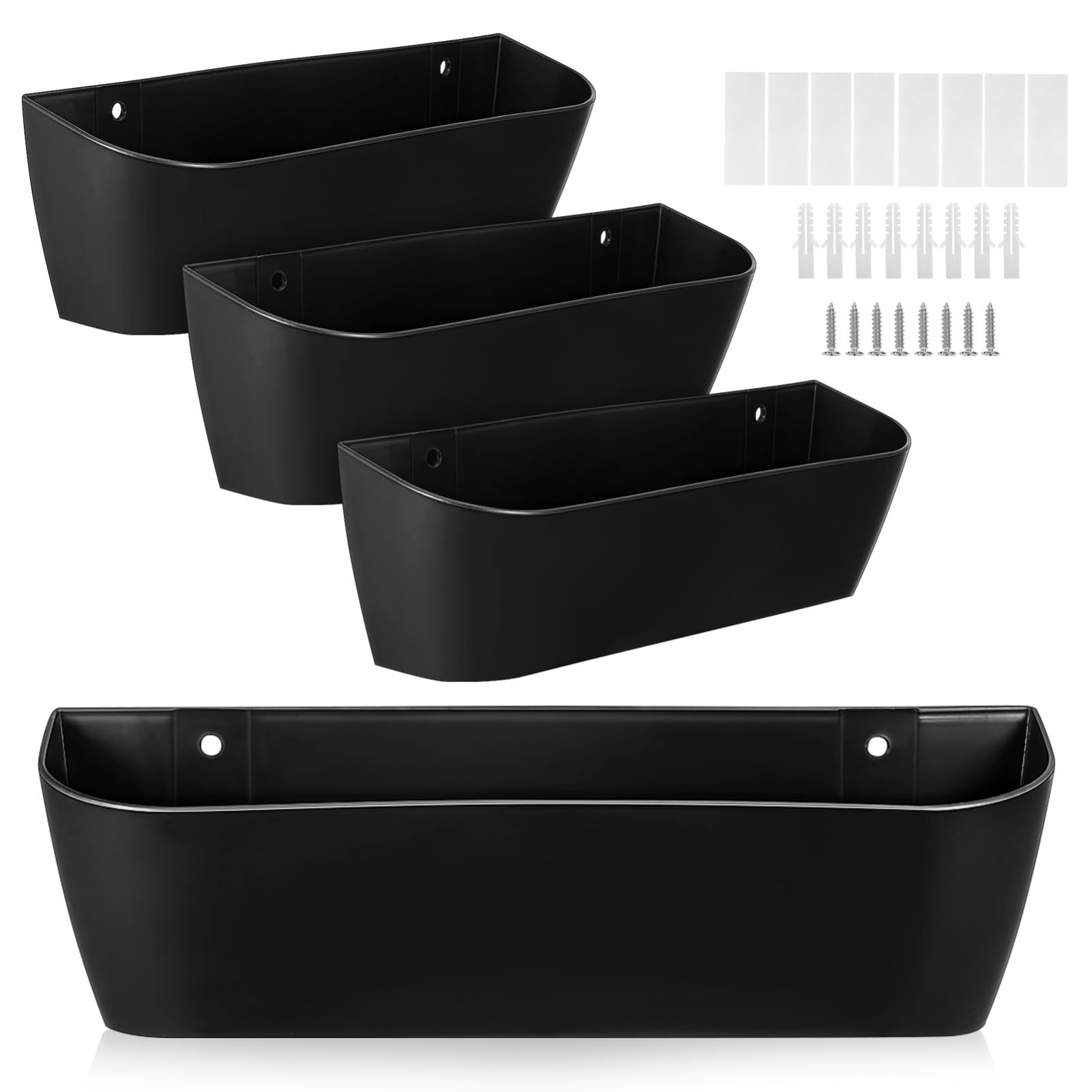 Cabilock Wall Mounted Shoes Rack Shelves 4Pcs Plastic Shoes Holder Space-Saving Slipper Storage Organizer,Screws Or Sticky Door Shoe Hangers