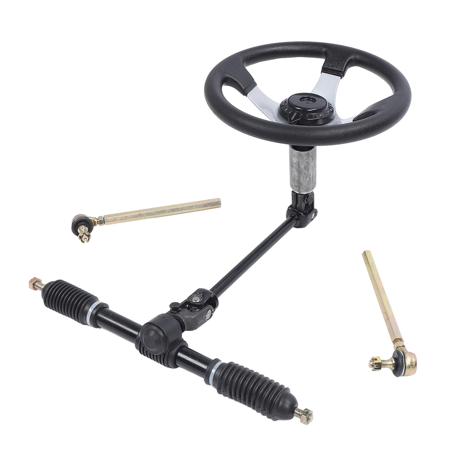 300 -mm -Lenkrad -Kit -Kit Hochleistungsverstellbarer universeller Lenkrad -Montage -Set mit Zahnstange für Go Kart Cart UTV 110cc 125cc 140cc 150cc Fahrzeuge