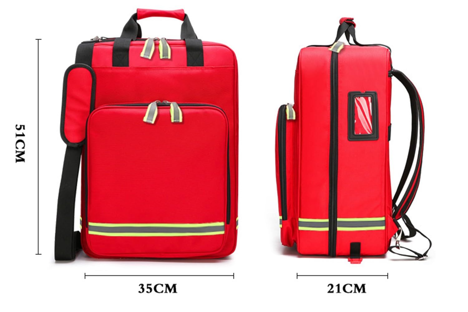 Zaino Emergenza A Rotelle con Carrello Staccabile, Zaino Infermiere Domiciliare, Borsa Medica Sportiva, Borsa Primeros Auxilios Vacia, Kit di Pronto Soccorso per Casa E Lavoro with Pull Rod