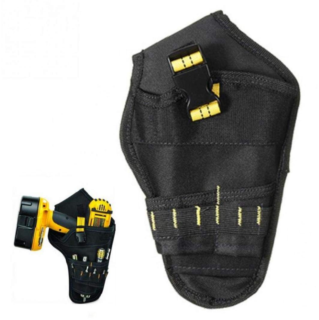 Zonfer Black Electrician Drill Holder Belt Waist Bags Hanging Pouch Home Garden Drills Tools Storage Bag For Hammer Screwdriver
