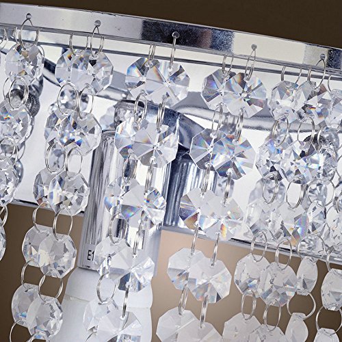 Dinggu Semi Chrome Finish Modern Bedside Crystal Wall Lighting Sconce For Bedside #TOP6