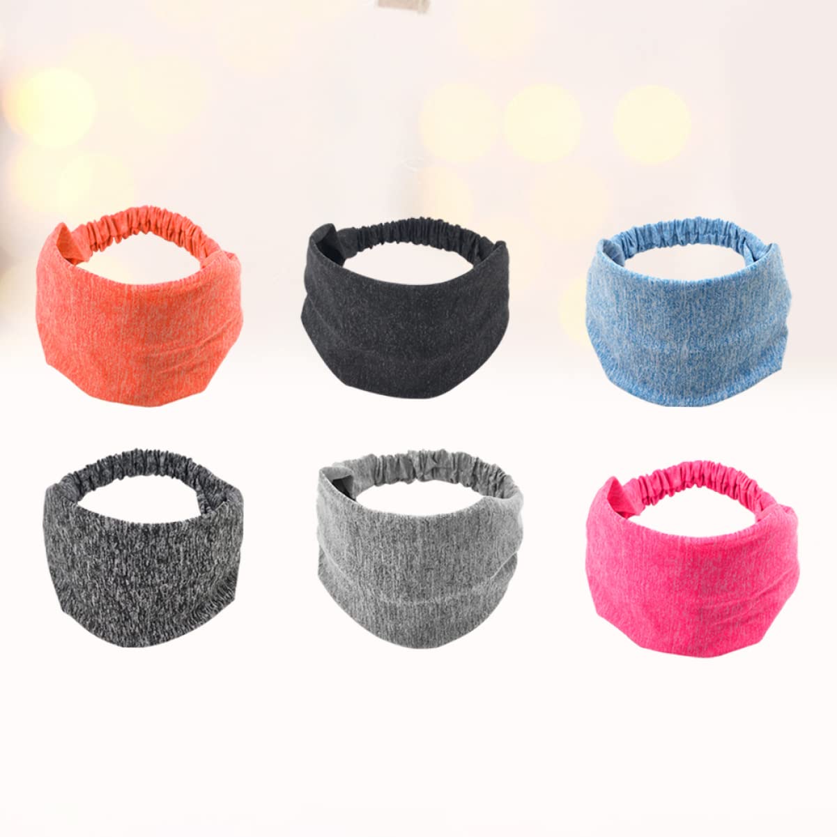 LALAFINA 12stücke Damen Stirnbänder Breites Rutschfestes Haarband Für Yoga Und Laufen Schwarz Fluoreszierendem Orange Hellblau Und Dunkelgrau Für Sport Und Haarschmuck