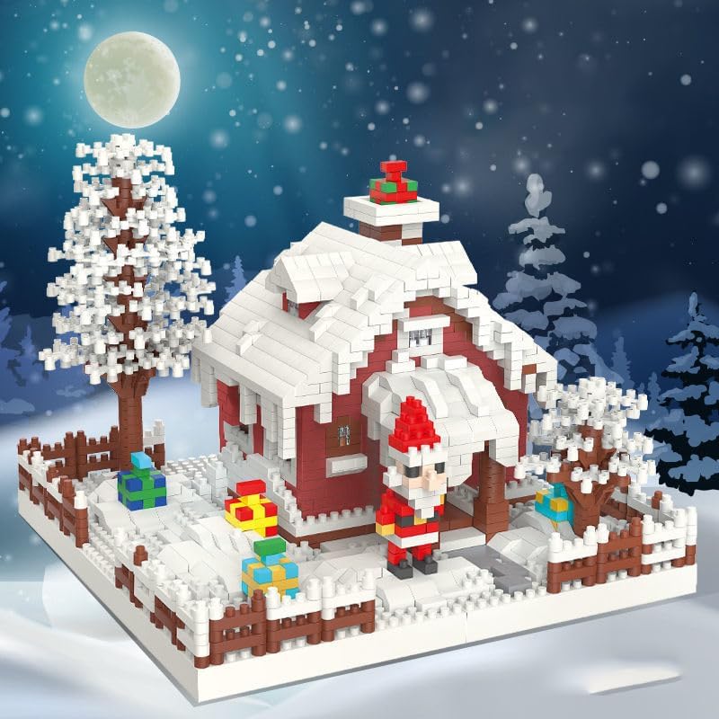 2301Pcs Christmas Architecture Micro Building Bricks Model Kit for Adults – Detailed Architectural Display Model – Ages 14+