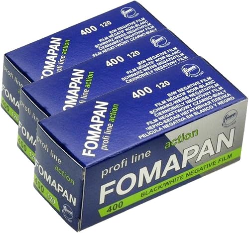 Fomapan 400, lot de 3 films noir & blanc format 120 Foma